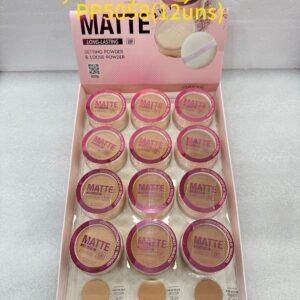 Pó facial matte Febella acabamento aveludado box 12 unidades maquiagem atacado