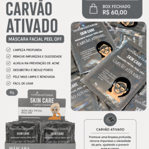 Máscara Facial Peel Off Carvão Ativado Yoyomaquiamor Skin Care 8g