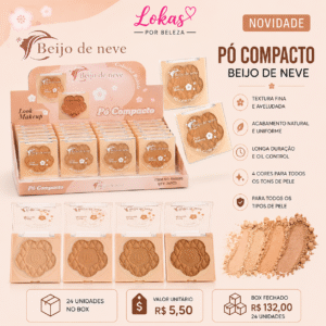 pó compacto prova d'agua beijo neve