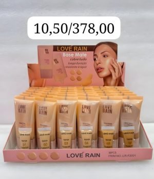 Base Matte Alta Cobertura Lové Rain - LR F2001 Lokas por Beleza Makeup Distribuidora Atacado de Maquiagem SP Bras Brasil