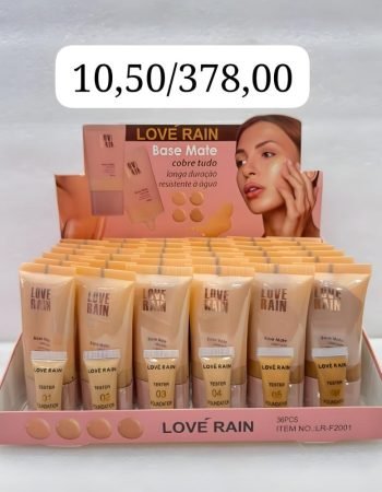 Base Matte Alta Cobertura Lové Rain - LR F2001 Lokas por Beleza Makeup Distribuidora Atacado de Maquiagem SP Bras Brasil