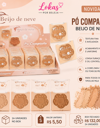 pó compacto prova d'agua beijo neve