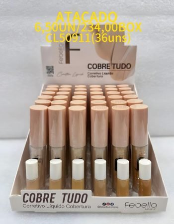 Corretivo Líquido Cobre Tudo Febella - CL50911 Lokas por Beleza Distribuidora Make Bras SP