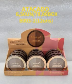 Duo Iluminador & Contorno Matte Belle Angel - B003-1 Lokas por Beleza Atacado Maquiagem SP