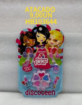 Kit de maquiagem infantil Discoteen Barraca das Frutas - HB103644 LOKAS POR BELEZA MAKEUP DISTRIBUIDORA DE MAQUIAGEM BRAS SP