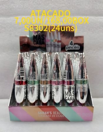 Máscara de Cílios Sarahs Beauty - S8302 Lokas por Beleza Makeup Distribuidora de maquiagem Brás São Paulo