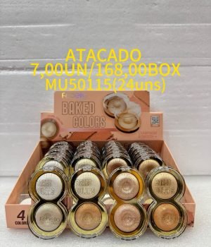 Iluminador Febella Baked Colors brilho glow box 24 unidades maquiagem atacado