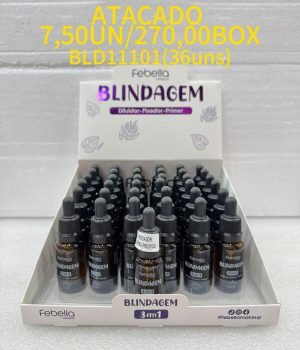 Blindagem Febella 3 em 1 box com 36 unidades maquiagem atacado