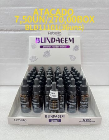 Blindagem Febella 3 em 1 box com 36 unidades maquiagem atacado